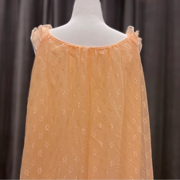 Vintage chiffon and nylon full length nightie nightgown lingerie - Picture 4 of 8